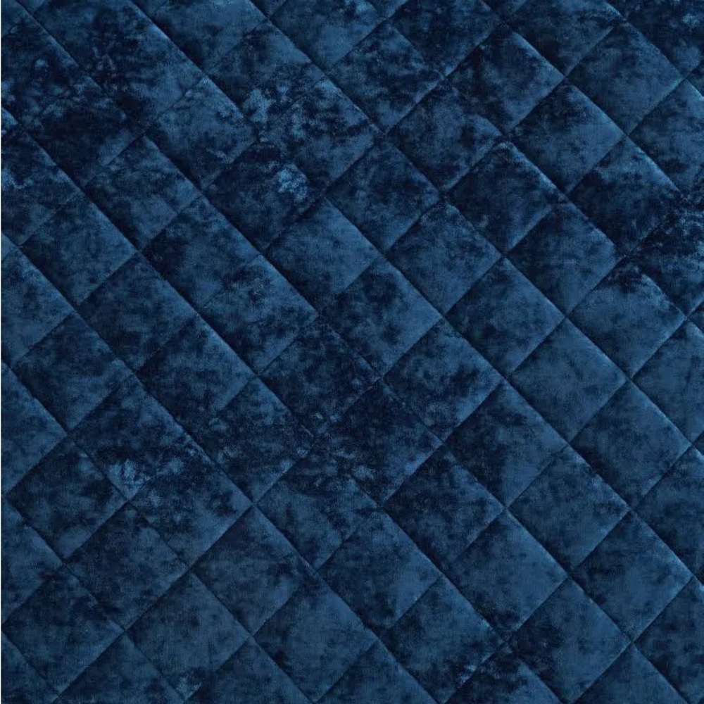 Luxurious Navy Blue oversized king Quilted 3 piece Bedding Set - Picture 4 of 4